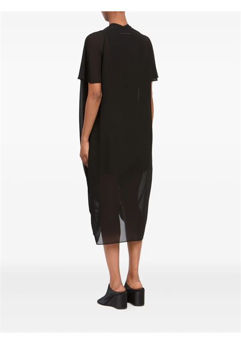 maxi draped dress woman black MM6 MAISON MARGIELA | S52DG0034 M35468900